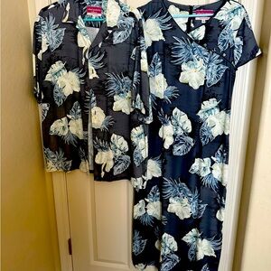Floral Hawaiian Shirt and Dress Set